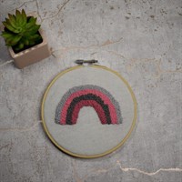 Small Pink Rainbow Hoop
