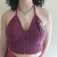Sparkly Purple Crochet Top