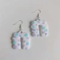 Speckled Bubble Arch Clay Earrings gallery shot 10