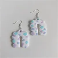 Speckled Bubble Arch Clay Earrings