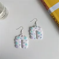 Speckled Bubble Arch Clay Earrings