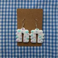 Speckled Bubble Arch Clay Earrings gallery shot 12