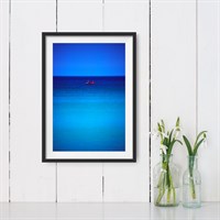 Photographic Art Print 'Splash of Red' shown framed in room setting