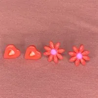 Spring fling Daisy fruit duo studs sliced strawberry