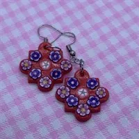 Spring fling Moroccan tile dangles floral 2 gallery shot 1