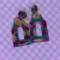 Stained glass WIndow pane dangles sloped dome 2 gallery shot 4