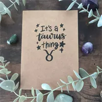 Star Sign Blank Greetings/birthday Cards