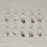 Sterling Silver Crystal Hoop Earrings