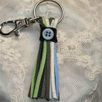 Suede tassel keyring