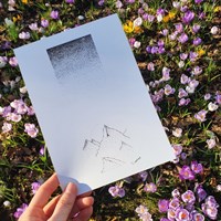 Sunrise With Mountains Pointillism Art