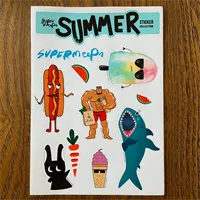 Supermeeps Summer Sticker Sheet