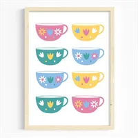 Teacups A4 Print