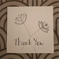 Thank You Flowers Handmade Card