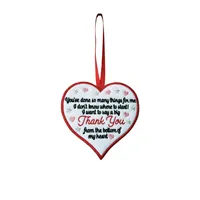 Thank You Heart Hanging Decoration