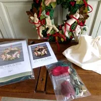 The Jingle Of Bells Christmas Wreath Kit Booklet, Pattern & Bag