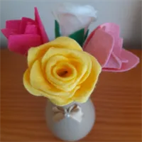 These 4 lovely Hand made felt flowers in 2 gallery shot 7