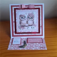 This Easel Owl Best Wishes Card.