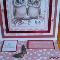This easel Owl Birthday card. 3