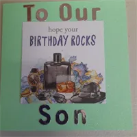To Our Son Birthday Hand Made Card.
