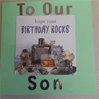 To our Son Birthday  hand made card. 1 gallery shot 5