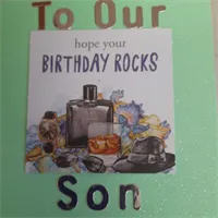 To our Son Birthday  hand made card. 3 gallery shot 5
