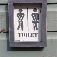 Toilet Sign Handmade Reclaimed Grey Fun  1 gallery shot 13