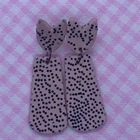 Tulip stud Dangles spring fling blush Dalmatian 2