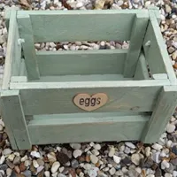 Vintage Rustic Handmade  Egg Crate sage 1