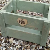 Vintage Rustic Handmade  Egg Crate sage 3