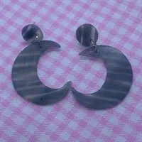 Water illusion Crescent moon Dangles