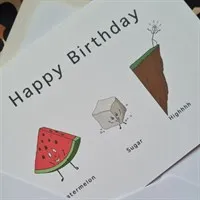 Watermelon, Sugar, High. Birthday Card