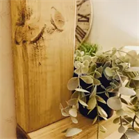 Waxed Handmade wooden Mirror with shelf 1 gallery shot 7