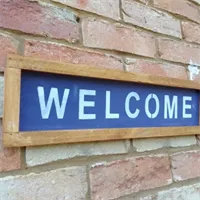 Welcome rustic handmade sign 5 gallery shot 15