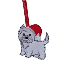 Westie Dog Christmas Decoration