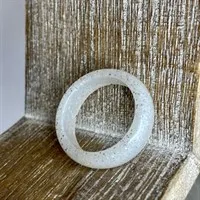 White crystal resin ring