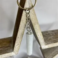 White glitter crystal pendulum keyring gallery shot 13