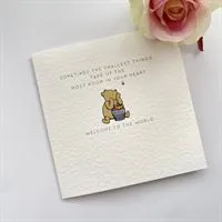 Traditional Winnie The Pooh Newborn Card