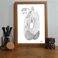 Withered Pointillism Art Print