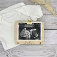 Wooden Baby Scan Picture Holder