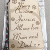 Wooden Engraved Personalised Gift Tag,  10