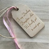 Wooden engraved gift tag, s 1 gallery shot 1