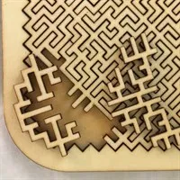 Wooden Fractal Tray Puzzle close up