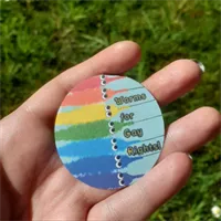 Worm on a string, gay pride sticker