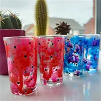 "yee" "haw" Pair Abstract Shot Glasses 5