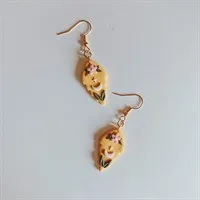 Yellow Flower Boho Dangle Earrings
