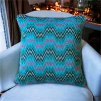 Zigzag Design Needlepoint Cushion