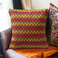 Zigzag Pattern Needlepoint Cushion