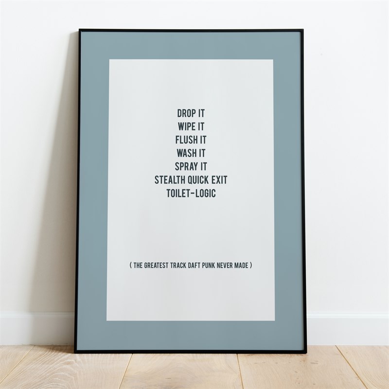 Toilet Logic Print Inspired By Daft Punk by Paper Soul Design Small Market